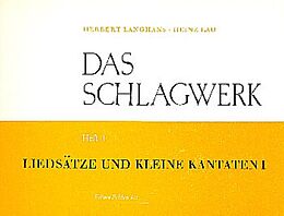Herbert Langhans Notenblätter Das Schlagwerk Band 1 Liedsätze