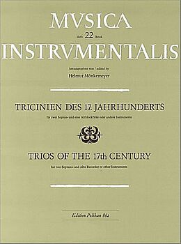  Notenblätter Tricinien des 17. Jahrhunderts