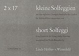 Linde Höffer von Winterfeld Notenblätter 2 x 17 kleine Solfeggien