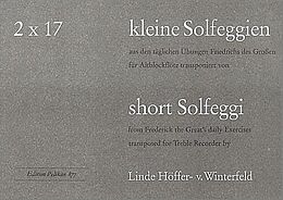 Linde Höffer von Winterfeld Notenblätter 2 x 17 kleine Solfeggien
