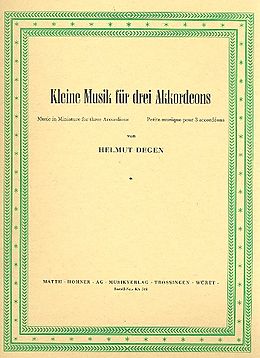 Helmut Degen Notenblätter Kleine Musik