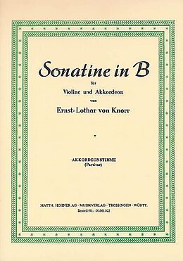 Ernst-Lothar von Knorr Notenblätter Sonatine B-Dur