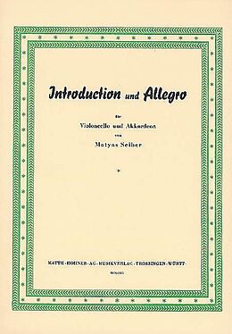 Mátyás Seiber Notenblätter Introduktion und Allegro