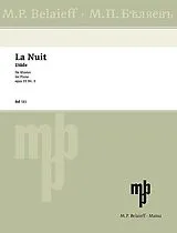 Alexander Glasunow Notenblätter La nuit op.31,3 (Etüde)