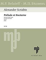 Alexander Skriabin Notenblätter Prelude et Nocturne op.9