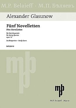 Alexander Glasunow Notenblätter 5 Noveletten op.15