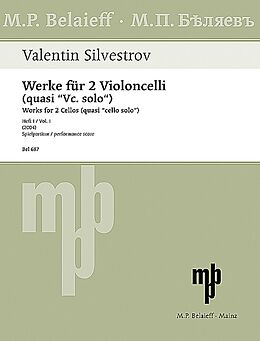 Valentin Silvestrov Notenblätter Werke für 2 Violoncelli (quasi Violoncello solo) Band 1