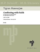 Tigran Mansurjan Notenblätter Confessing with Faith