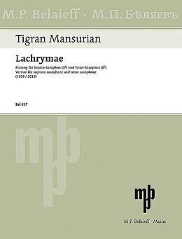 Tigran Mansurjan Notenblätter BEL617 Lachrymae