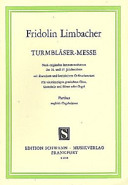 Fridolin Limbacher Notenblätter Turmbläser-Messe