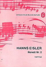 Hanns Eisler Notenblätter Nonett Nr.2, Studienpartitur