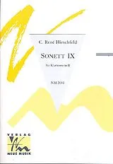 Casper René Hirschfeld Notenblätter Sonett 9 op.42 für Klarinette