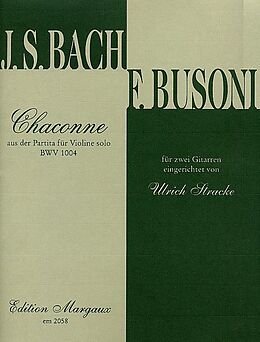 Johann Sebastian Bach Notenblätter Chaconne aus BWV1004 in der Klavierfassung von Busoni