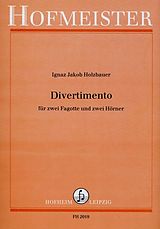 Ignaz Jakob Holzbauer Notenblätter Divertimento für 2 Fagotte und 2 Hörner
