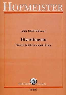 Ignaz Jakob Holzbauer Notenblätter Divertimento für 2 Fagotte und 2 Hörner