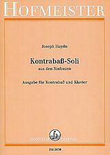 Franz Joseph Haydn Notenblätter Kontrabass-Soli aus den Sinfonien