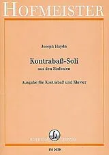 Franz Joseph Haydn Notenblätter Kontrabass-Soli aus den Sinfonien
