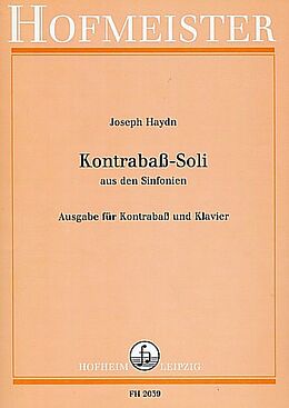 Franz Joseph Haydn Notenblätter Kontrabass-Soli aus den Sinfonien