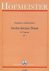 Christian Ludwig Dietter Notenblätter 6 kleine Duos op.1