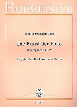 Johann Sebastian Bach Notenblätter Die Kunst der Fuge - Contrapunctus 1-4