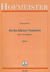 Etienne Ozi Notenblätter 6 kleine Sonaten Band 2 für 2 Fagotte