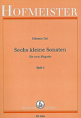 Etienne Ozi Notenblätter 6 kleine Sonaten Band 2 für 2 Fagotte