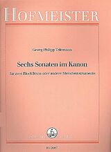 Georg Philipp Telemann Notenblätter 6 Sonaten im Kanon