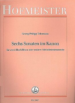Georg Philipp Telemann Notenblätter 6 Sonaten im Kanon