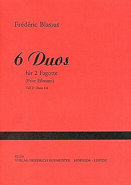 Matthieu-Frederic Blasius Notenblätter 6 Duos Band 2 (Nr.4-6)