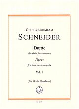 Georg Abraham Schneider Notenblätter Duette Band 1