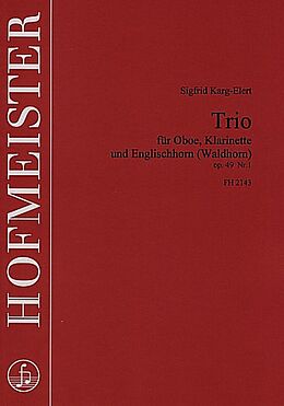 Sigfrid Karg-Elert Notenblätter Trio d-Moll op.49,1