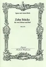 Ignaz Boeck Notenblätter 10 Stücke für 2 Hörner und Bc