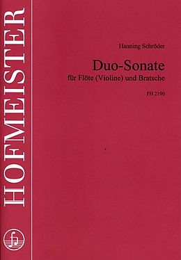 Hanning Schröder Notenblätter Duo-Sonate für Flöte (Violine)