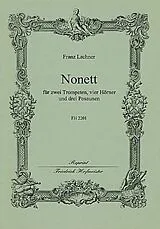 Franz Paul Lachner Notenblätter Nonett für 2 Trompeten, 3 Posaunen