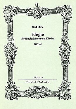 Karl Mille Notenblätter Elegie für Englischhorn und Klavier