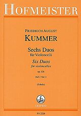 Friedrich August d. J. Kummer Notenblätter 6 Duos op.126 Band 1 (Nr.1-3)