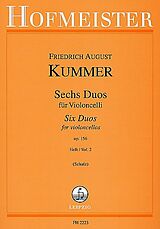 Friedrich August d. J. Kummer Notenblätter 6 Duos op.156 Band 2