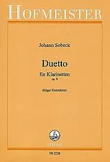 Johann (Jan) Sobeck Notenblätter Duett op.8 für 2 Klarinetten
