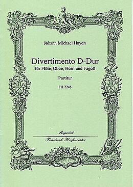 Johann Michael Haydn Notenblätter Divertimento D-Dur für Flöte, Oboe