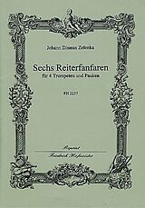 Jan Dismas Zelenka Notenblätter 6 Reiterfanfaren für 4 Trompeten