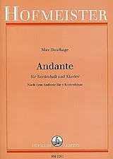 Max Dauthage Notenblätter Andante für Kontrabass und Klavier