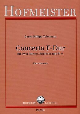Georg Philipp Telemann Notenblätter Konzert F-Dur für 2 Hörner