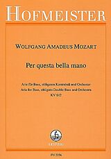 Wolfgang Amadeus Mozart Notenblätter Per questa bella mano KV612