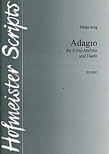 Helge Jung Notenblätter Adagio für Flöte (Altflöte) und Harfe