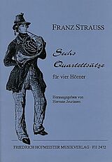 Franz Strauss Notenblätter 6 Quartettsätze für 4 Hörner