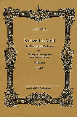 Clara Schumann Notenblätter Konzert a-Moll op.7 für Klavier und Orchester
