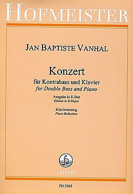 Johann Baptist (Krtitel) Vanhal Notenblätter Konzert E-Dur für Kontrabass