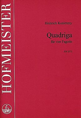 Heinrich Konietzny Notenblätter Quadriga für 4 Fagotte