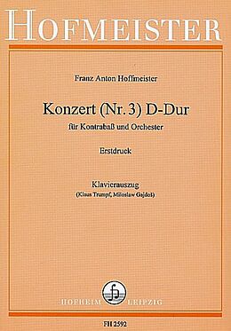 Franz Anton Hoffmeister Notenblätter Konzert D-Dur Nr.3 für Kontrabass
