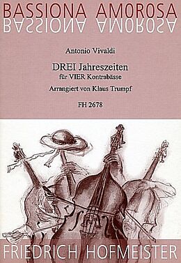 Antonio Vivaldi Notenblätter Drei Jahreszeiten für 4 Kontrabässe